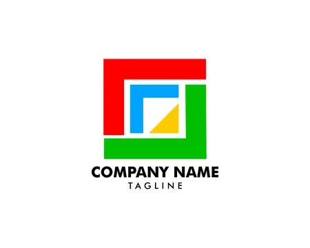 Abstract triangle design logo vector template Stock Illustration