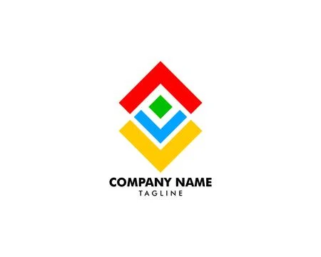 Abstract triangle design logo vector template Stock Illustration