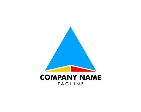 Abstract triangle design logo vector template Stock Illustration