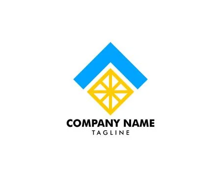 Abstract triangle design logo vector template Stock Illustration