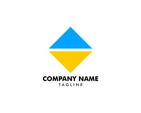 Abstract triangle design logo vector template Stock Illustration