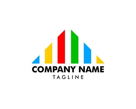 Abstract triangle design logo vector template Stock Illustration