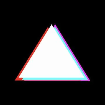 Abstract triangle displaying chromatic aberration glitch effect Stock Illustration