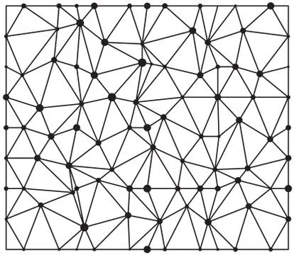 Abstract triangle with dots seamless pattern wallpaper  design Illustrazione stock