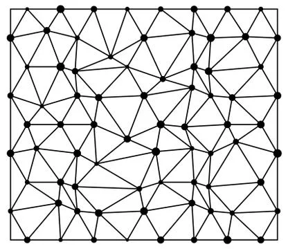 Abstract triangle with dots seamless pattern wallpaper  design Illustrazione stock