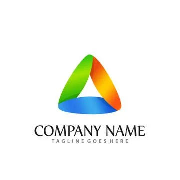 Abstract Triangle Eco Modern Copmany Logos Design Vector Illustration Templat Illustrazione stock