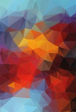 Abstract triangle flat colorful background Illustrazione stock