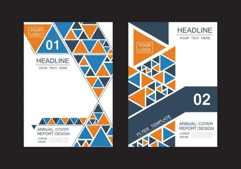 Abstract triangle flyer Illustrazione stock
