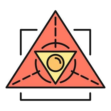 Abstract triangle geometric shape with focus target Stock Illustration