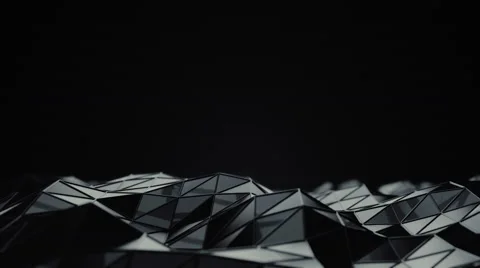 Abstract Triangle Geometric Surface Random Motion, 3d Loopable Animation 4k Stock-Footage 66541918