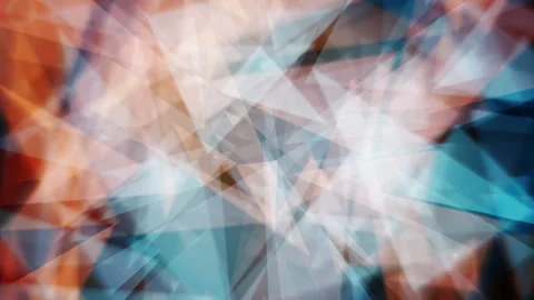 Abstract triangle geometrical multicolored loop background. Blurry glowing Stock-Footage 271152302