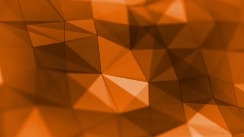 Abstract Triangle Geometrical Orange Colour Background Loop Stock Footage 102006156