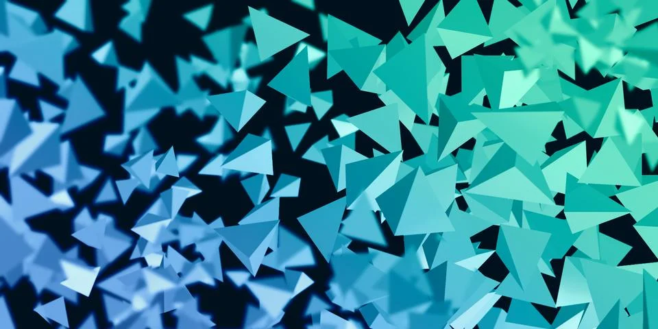 Abstract triangle Glossy geometric background 3d illustration Stock Illustration