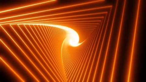 Abstract triangle glowing VJ tunnel video for edm music animation. Abstract Stock Illustration