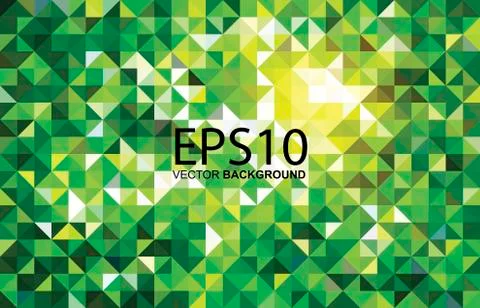 Abstract triangle green colorl pattern background Illustrazione stock