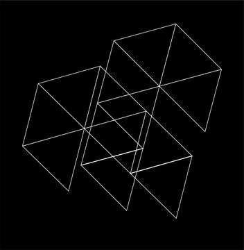 Abstract triangle hexagonal digital connection network Stock Illustration