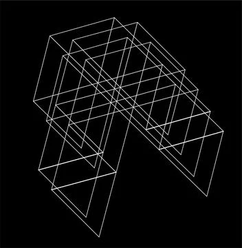 Abstract triangle hexagonal digital connection network and ALCHEMY SYMBOL Stock Illustration