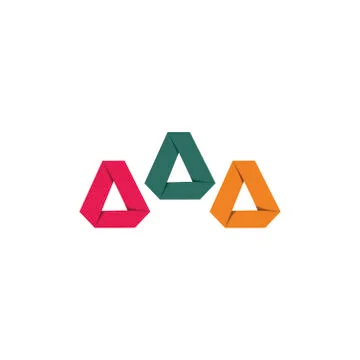 Abstract triangle icon set logo concept Stock Illustration