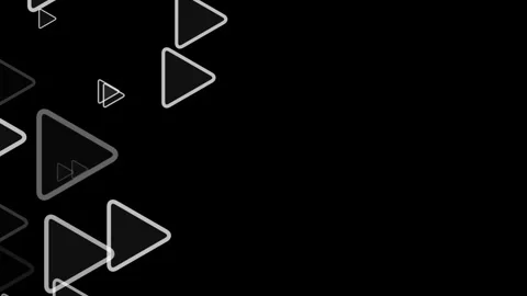 Abstract triangle icons on dark backdrop. Stock Footage 286408775