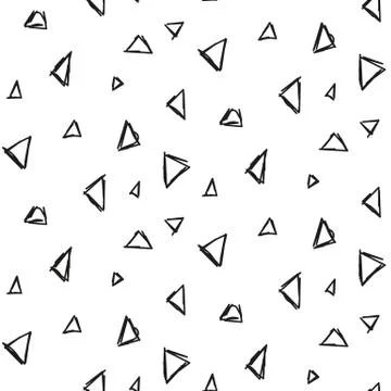 Abstract triangle ink imitation seamless pattern Stock Illustration