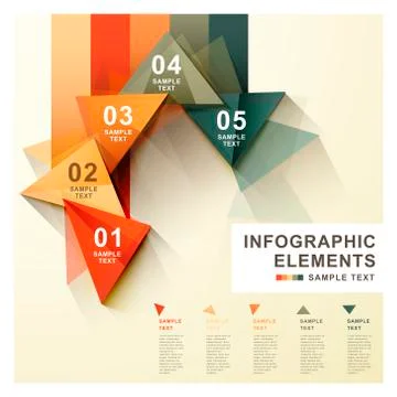 Abstract triangle label infographics イラスト素材