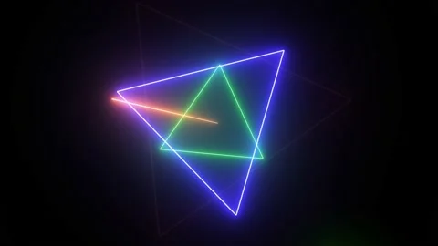 Abstract Triangle with laser infinite loop. Stock Footage 164203097