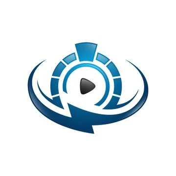 Abstract triangle logo, creative Media play logo, vector logo concept illustr Stock Illustration