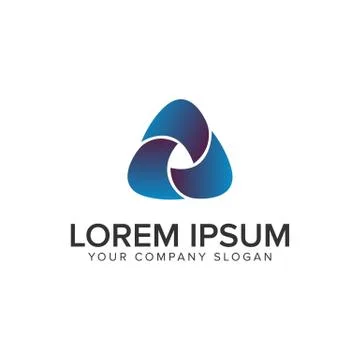 Abstract triangle logo design concept template Illustrazione stock