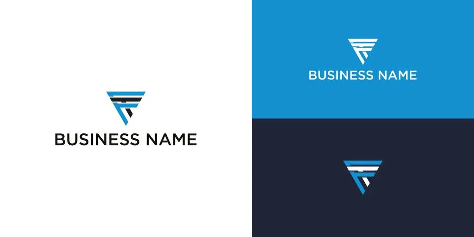 Abstract triangle logo design Stock Illustration