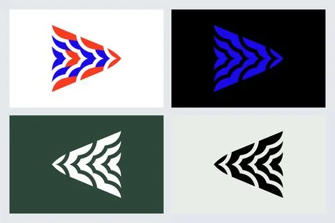 Abstract Triangle Logo Design Set イラスト素材