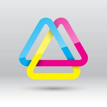 Abstract triangle loop icon Stock Illustration