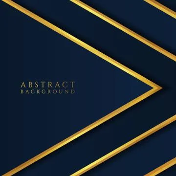 Abstract triangle luxury background gold color premium design Stock Illustration