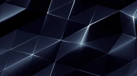 Abstract Triangle Metallic Background Random Motion, 3d Loopable Animation 4k Stock Footage 66541981
