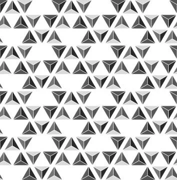 Abstract triangle monochrome seamless pattern Stock Illustration