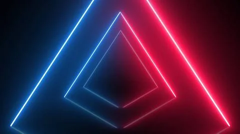  Abstract triangle neon glowing lights line background Abstract triangle g... Stock Photos