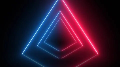  Abstract triangle neon glowing lights line background Abstract triangle g... Stock Photos