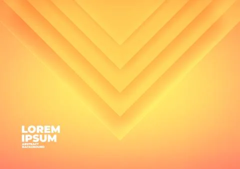 Abstract triangle overlap yellow background with space for text and message. Stock Illustration