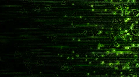 Abstract Triangle Particle Background Animation - Loop Green Stock Footage 58788795