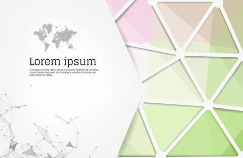 Abstract triangle pattern background advertising banner template Stock Illustration