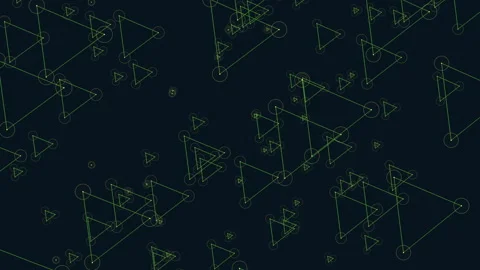 Abstract triangle pattern on black background - intricate interconnected lines Stock Footage 300760420