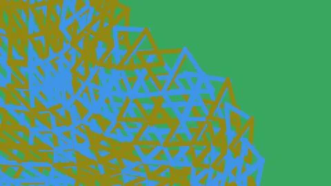 Abstract triangle pattern with blue and gold geometric shapes Stockillustratie