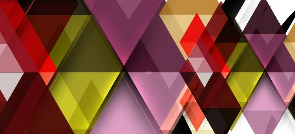 Abstract triangle pattern, colorful backdrop. Presentation template. Modern Stock Illustration