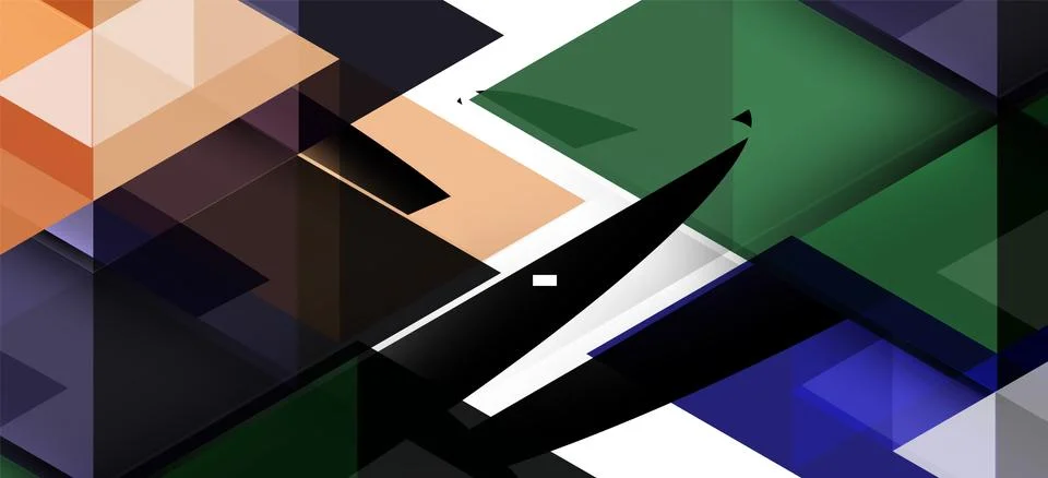 Abstract triangle pattern, colorful backdrop. Presentation template. Modern Stock Illustration