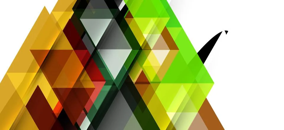 Abstract triangle pattern, colorful backdrop. Presentation template. Modern Stock Illustration