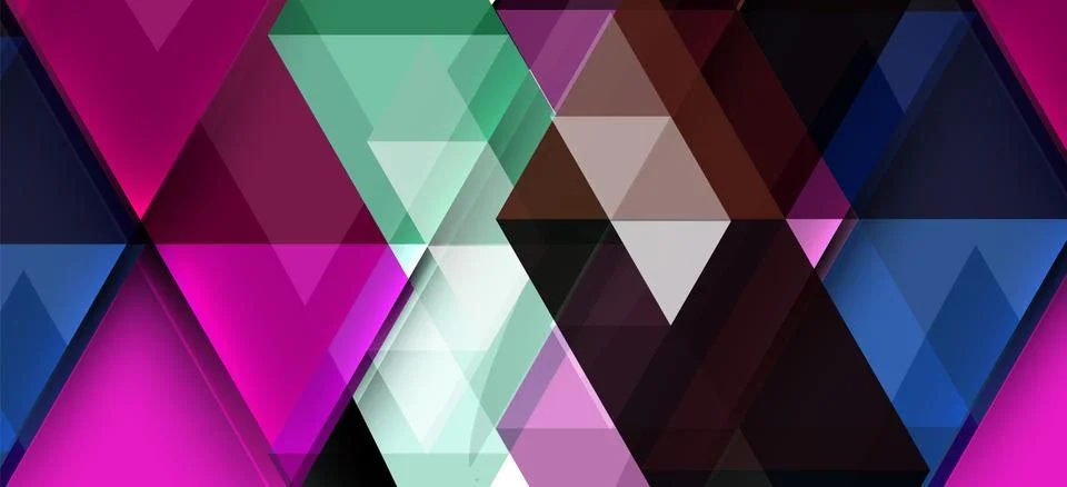 Abstract triangle pattern, colorful backdrop. Presentation template. Modern Illustrazione stock