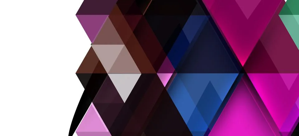 Abstract triangle pattern, colorful backdrop. Presentation template. Modern Stock Illustration