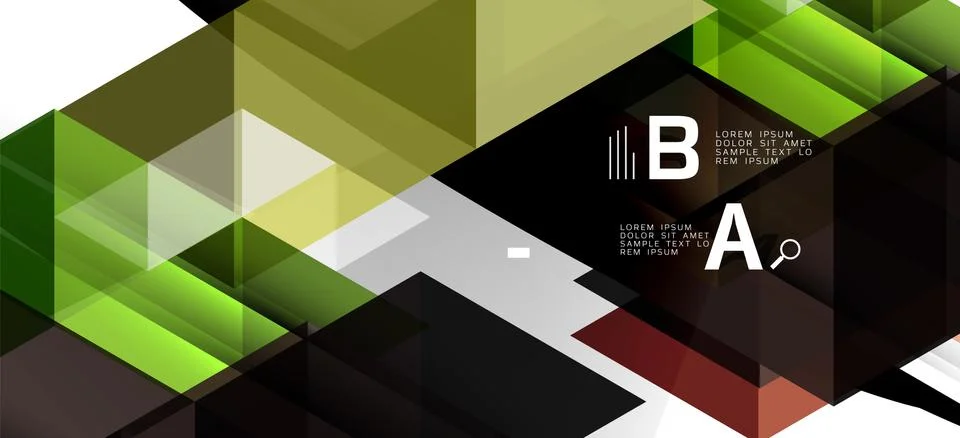 Abstract triangle pattern, colorful backdrop. Presentation template. Modern Stock Illustration