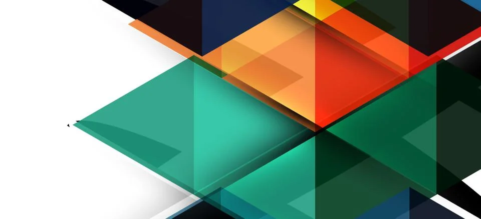 Abstract triangle pattern, colorful backdrop. Presentation template. Modern Stock Illustration
