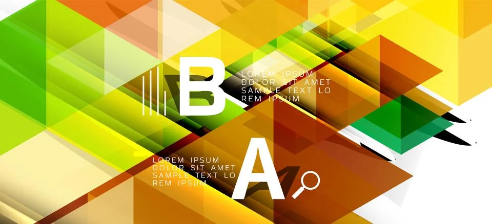 Abstract triangle pattern, colorful backdrop. Presentation template. Modern 스톡 일러스트