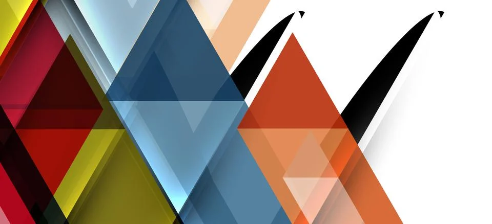Abstract triangle pattern, colorful backdrop. Presentation template. Modern Illustrazione stock